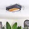 Cornol Ceiling Light LED Ecru, black, 1-light source