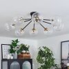Chehalis Ceiling Light - glass 15 cm gold, black, 8-light sources