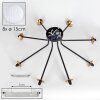 Chehalis Ceiling Light - glass 15 cm gold, black, 8-light sources