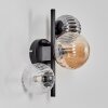 Chehalis Wall Light - glass 10 cm, 12 cm Amber, clear, Smoke-coloured, 3-light sources
