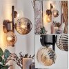 Chehalis Wall Light - glass 10 cm, 12 cm Amber, clear, Smoke-coloured, 3-light sources