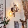 Chehalis Wall Light - glass 10 cm, 12 cm Amber, clear, Smoke-coloured, 3-light sources