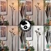Bernado Floor Lamp - glass 10 cm clear, Smoke-coloured, 5-light sources