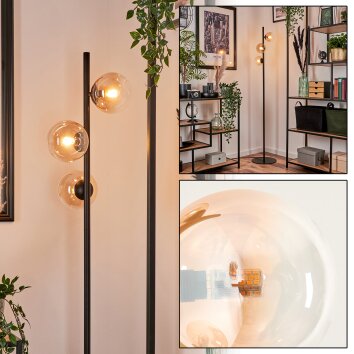 Remaisnil Floor Lamp - glass 12 cm Amber, clear, 3-light sources