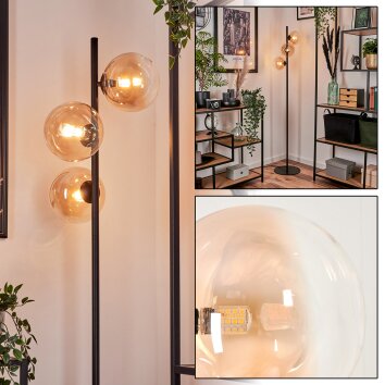 Remaisnil Floor Lamp - glass 15 cm Amber, clear, 3-light sources