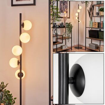 Remaisnil Floor Lamp - glass 10 cm white, 5-light sources