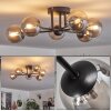 Chehalis Ceiling Light - glass 10 cm Smoke-coloured, 6-light sources