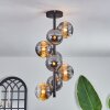 Chehalis Ceiling Light - glass 12 cm Smoke-coloured, 8-light sources