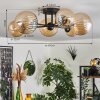 Chehalis Ceiling Light - glass 12 cm, 15 cm Amber, 6-light sources