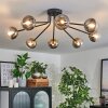 Chehalis Ceiling Light - glass 10 cm gold, black, 8-light sources