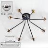 Chehalis Ceiling Light - glass 15 cm gold, black, 8-light sources