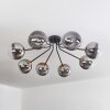 Chehalis Ceiling Light - glass 15 cm gold, black, 8-light sources