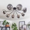 Chehalis Ceiling Light - glass 15 cm gold, black, 8-light sources