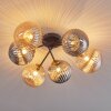 Chehalis Ceiling Light - glass 15 cm gold, black, 6-light sources