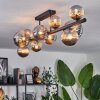 Chehalis Ceiling Light - glass 10 cm, 12 cm, 15 cm Smoke-coloured, 10-light sources