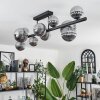 Chehalis Ceiling Light - glass 10 cm, 12 cm, 15 cm Smoke-coloured, 10-light sources