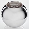 Glass lamp shade Koyoto replacement glass 30 cm chrome, Smoke-coloured