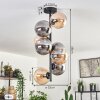 Gastor Ceiling Light - glass 15 cm Amber, Smoke-coloured, 8-light sources