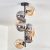 Gastor Ceiling Light - glass 15 cm Amber, Smoke-coloured, 8-light sources