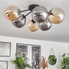 Chehalis Ceiling Light - glass 15 cm Amber, Smoke-coloured, 6-light sources
