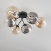 Chehalis Ceiling Light - glass 15 cm Amber, clear, Smoke-coloured, 6-light sources