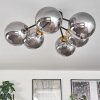 Chehalis Ceiling Light - glass 15 cm gold, black, 6-light sources