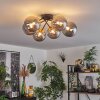 Chehalis Ceiling Light - glass 15 cm gold, black, 6-light sources