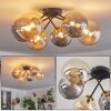 Chehalis Ceiling Light - glass 15 cm gold, black, 6-light sources