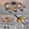 Chehalis Ceiling Light - glass 15 cm gold, black, 6-light sources