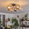 Chehalis Ceiling Light - glass 15 cm gold, black, 6-light sources