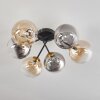 Chehalis Ceiling Light - glass 15 cm gold, black, 6-light sources