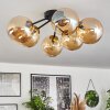 Chehalis Ceiling Light - glass 15 cm gold, black, 6-light sources
