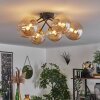 Chehalis Ceiling Light - glass 15 cm gold, black, 6-light sources