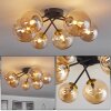 Chehalis Ceiling Light - glass 12 cm, 15 cm gold, black, 6-light sources