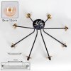 Chehalis Ceiling Light - glass 15 cm gold, black, 8-light sources