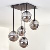 Gastor Ceiling Light - glass 15 cm Smoke-coloured, 5-light sources