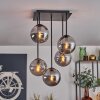 Gastor Ceiling Light - glass 15 cm Smoke-coloured, 5-light sources