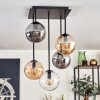 Gastor Ceiling Light - glass 15 cm Amber, clear, Smoke-coloured, 5-light sources