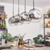 Ripoll Pendant Light - glass 30 cm chrome, clear, 4-light sources