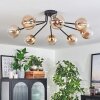 Chehalis Ceiling Light - glass 12 cm gold, black, 8-light sources