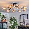 Chehalis Ceiling Light - glass 12 cm gold, black, 8-light sources