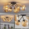Chehalis Ceiling Light - glass 12 cm, 15cm Smoke-coloured, 6-light sources