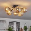 Chehalis Ceiling Light - glass 12 cm, 15cm Smoke-coloured, 6-light sources
