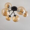 Chehalis Ceiling Light - glass 12 cm, 15cm Smoke-coloured, 6-light sources