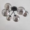 Chehalis Ceiling Light - glass 12 cm, 15cm Smoke-coloured, 6-light sources