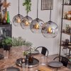 Ripoll Pendant Light - glass 25 cm clear, Smoke-coloured, 4-light sources