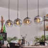 Ripoll Pendant Light - glass 25 cm clear, Smoke-coloured, 4-light sources
