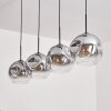 Ripoll Pendant Light - glass 25 cm clear, Smoke-coloured, 4-light sources