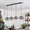 Oravi Pendant Light - glass 25 cm black, 4-light sources