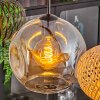 Ripoll Pendant Light - glass 25 cm, 20cm Amber, Ecru, black, 4-light sources